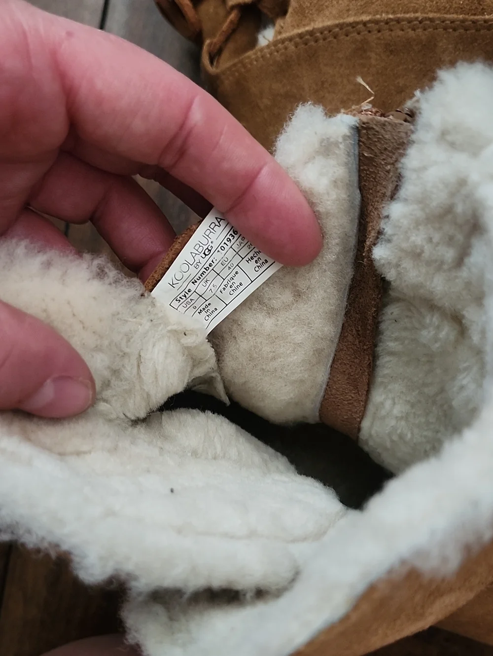 Ugh Koolaburra Size 9 Women's Suede Shearling Lined Winter Boots - Tan